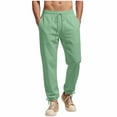 thumbnail image 2 of Men’s Cargo Joggers, Casual Trousers, Elastic Waist Drawstring Cuffed Ankle, Lightweight Stretchy Breathable, Gym Workout Daily Wear, Summer Activewear | AESTIVO,Green 2XL, 2 of 6