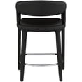 thumbnail image 2 of Meridian Furniture Sylvester Black Vegan Leather Stool, 2 of 8