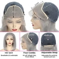 thumbnail image 5 of Grey Bob Wig Human Hair 13x4 Lace Front Wigs Pre Plucked Natural Hairlinewith Baby Hair 150% Density Brazilian Hair Short Straight for Black Women（Grey,8inch）, 5 of 7