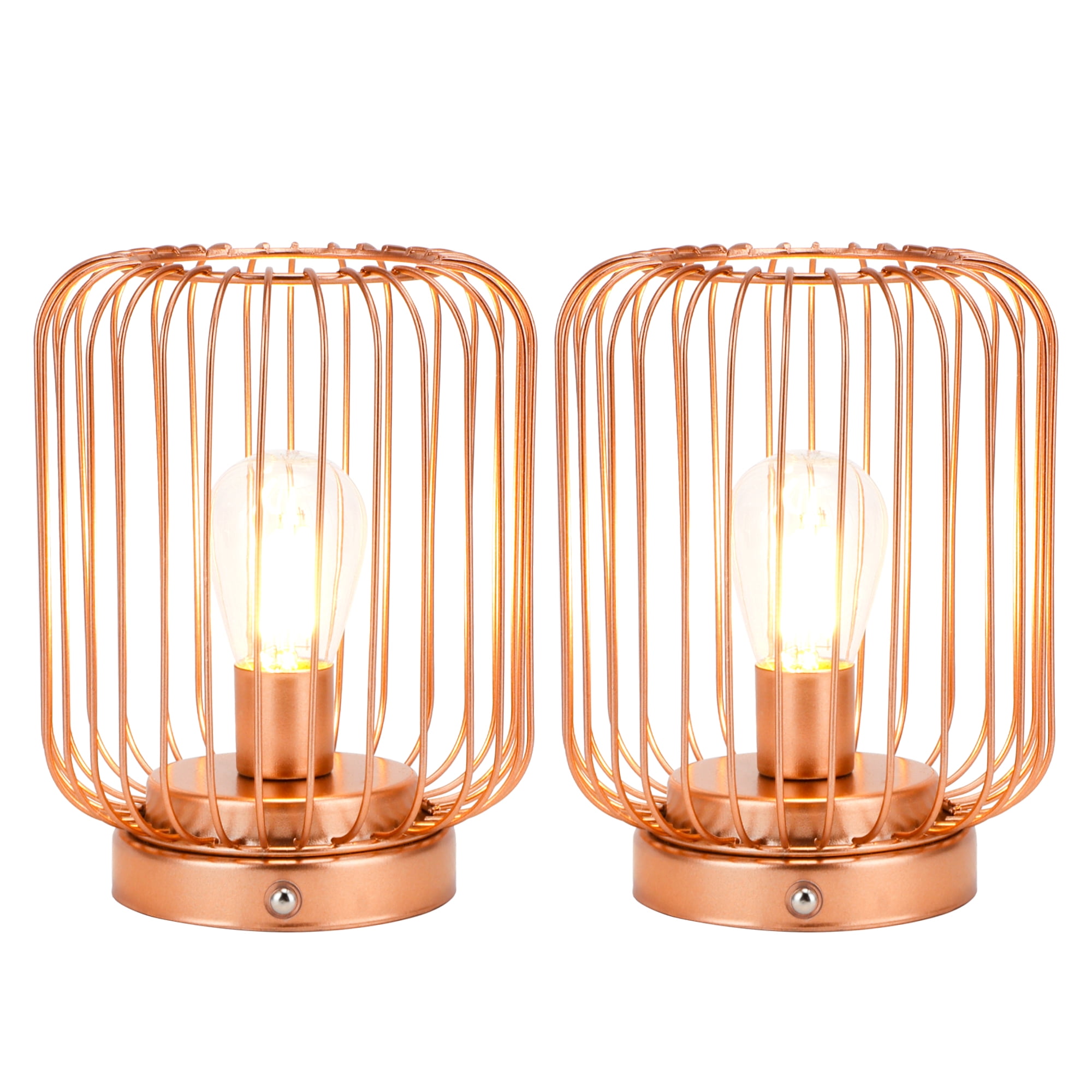 LED Cordless Table Lamps Set of 2 Rechargeable Battery Operated Desk Lamp 7 "H Touch Dimmable Wireless Lamp for Indoor Outdoor Bedrooms Office Wedding Parties Patio