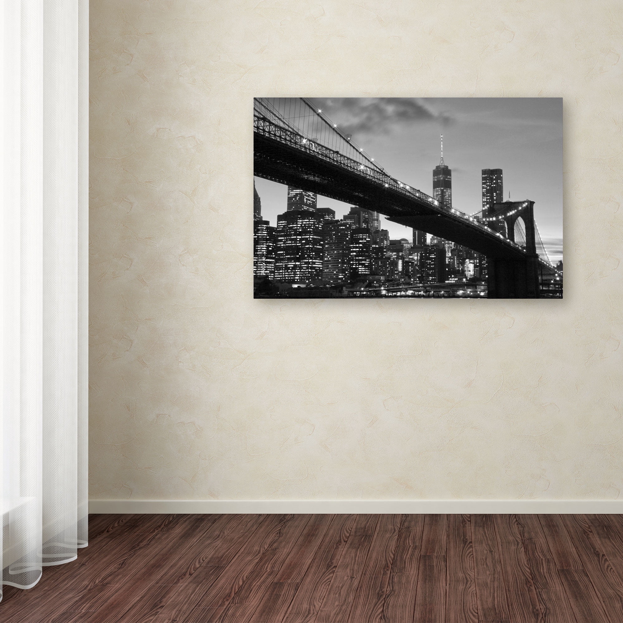 Trademark Fine Art "Brooklyn Bridge 5" Canvas Art by CATeyes