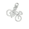 thumbnail image 1 of Sterling Silver 18" 1.2mm Box Chain 10 Speed Racing Bicycle Pendant Necklace, 1 of 2