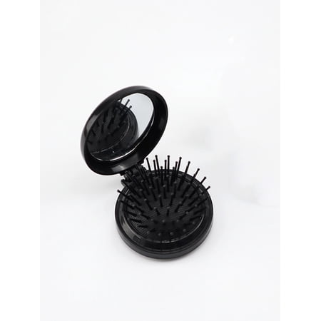 Travel Folding Hair Brush Massage Comb with Mirror Mini Hair Styling Tools Air Cushion Comb for Men Women and Girls
