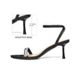 thumbnail image 2 of BLISSFUL STEP Rhinestone Stiletto Heels Open Toe Ankle Strap Sandals for Women Black (Size 6), 2 of 7