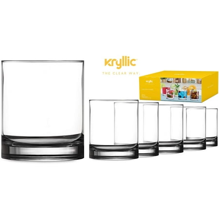 Mulled Wine Glass Mug Sets Plastic Tumblers Dishwasher Safe Water Drinking Glasses Reusable Cups Acrylic Tumblers Break Resistant 14- Ounce Tumbler Set of 6 Bpa Free Cup for Water Juice Wine Best Gift Idea by Kryllic ()