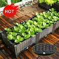 thumbnail image 3 of KRKZ Raised Garden Bed Kit Indoor Outdoor Plastic Planter Grow Box for Fresh Vegetables, Herbs, Flowers & Succulents, Brown, 31.2'' x 15.6'' x 8.97'', 3 of 10