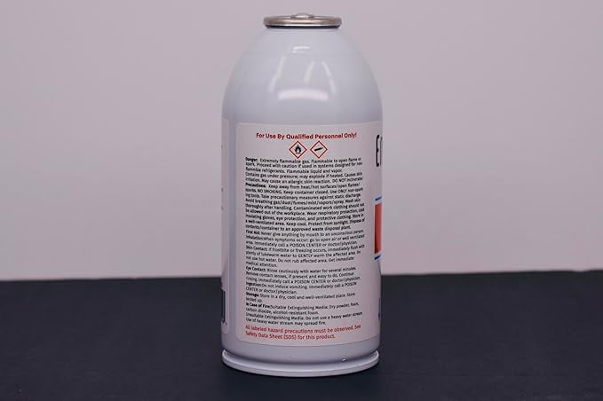R600a Refrigerant - Case of 12 6oz Cans - Self Sealing- R600a for HVAC for Use