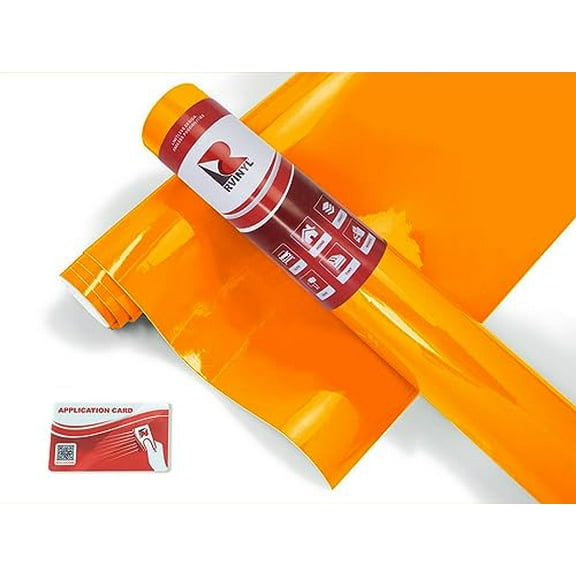 ORACAL Fluorescent Cast Vinyl Film Sheet 6510 Series Orange 037 Gloss Finish - 2ft x 2ft