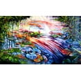 thumbnail image 2 of Kovacs, Anna Brigite 32x21 White Modern Wood Framed Museum Art Print Titled - Watter Mirror with Watter Lillies, 2 of 4