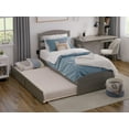 thumbnail image 3 of AFI Warren Twin Wood Platform Bed with Headboard Footboard & Twin Trundle, Grey, 3 of 15