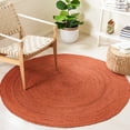 thumbnail image 2 of SAFAVIEH Natural Fiber Eliot Solid Area Rug, Rust, 6' x 6' Round, 2 of 7