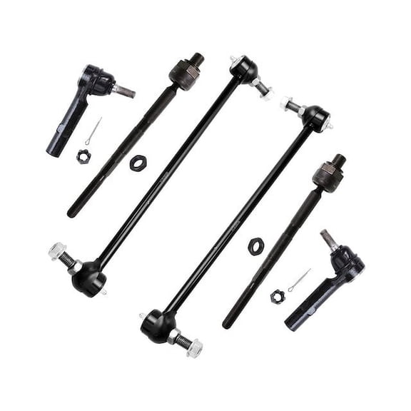 Front Tie Rod and Sway Bar Link Kit - Compatible with 2007 - 2016 GMC Acadia 2008 2009 2010 2011 2012 2013 2014 2015