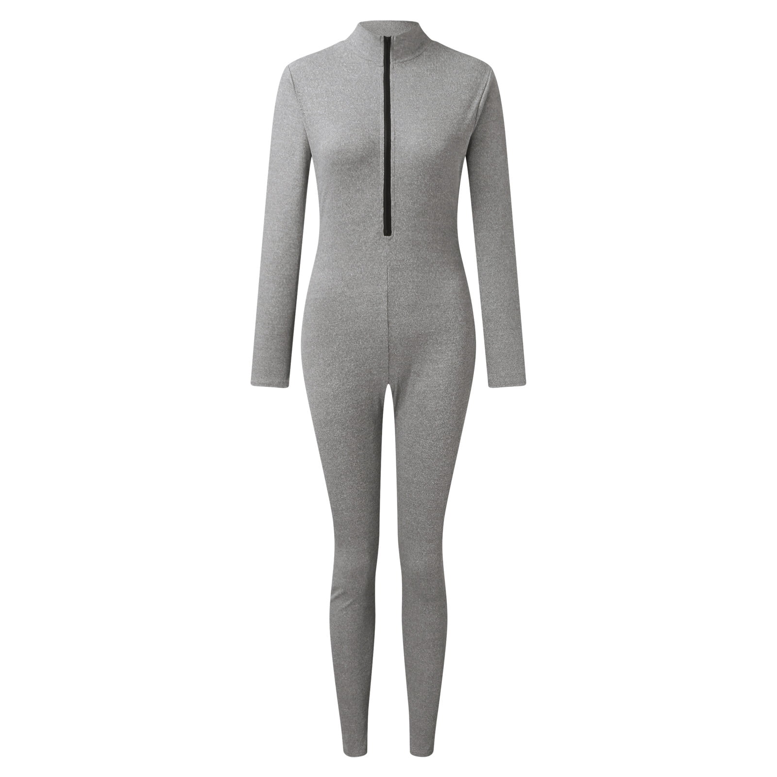 White Shapewear Bodysuit For Women Tummy Control Body Shaper Seamless  Zipper V Neck Long Sleeve Rompers Catsuit Sport Jumpsuits For Women Casual