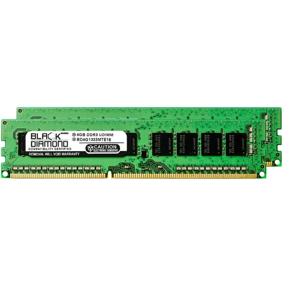 8GB 2X4GB Memory RAM for Asus Servers ESC1000 Personal SuperComputer 240pin PC3-10600 1333MHz DDR3 ECC UDIMM Black Diamond Memory Module Upgrade