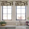 thumbnail image 3 of LALILO Kitchen Curtain Valance Camo Fashion Marble Rod Pocket Window Curtain 52"x 18" Set of 2, 3 of 7