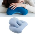 thumbnail image 3 of Almohada para dormir de oficina, almohada de viaje con orificio de ventilación, cómoda y suave almohada para dormir, viajar, casa Azul claro, 3 of 6