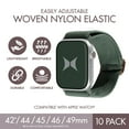 thumbnail image 2 of Xtreme Unisex Smart Watch Nylon Braided Elastic Band 10-pack, One Size Adjustable, Breathable, For Women/Men, Apple Watch 44/45/46/49mm, 2 of 12