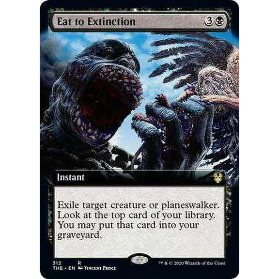 MtG Theros Beyond Death Rare Eat to Extinction (Extended Art Foil) #313 #312