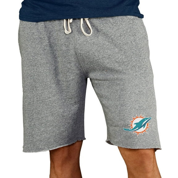 Men's Concepts Sport Gray Miami Dolphins Mainstream Terry Shorts