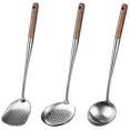 thumbnail image 1 of Wok Spatula And Ladle,skimmer Ladle Tool Set,17inches Spatula For Wok, 1 of 4