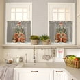thumbnail image 4 of Merry Christmas Kitchen Curtains and Valances Set, Squirrel Xmas Tree Snowflake Linen Grey Rod Pocket Window Valance 18 Inch Window Curtain Panels for Living Room Bedroom Laundry, 27.5x36in, 3 Pieces, 4 of 7