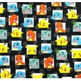thumbnail image 2 of 1 Yard - Pokemon Pikachu Squirtle & More on Black Cotton Fabric (Great for Quilting, Sewing, Craft Projects, Throw Pillows & More) 1 Yard X 44" Wide, 2 of 2