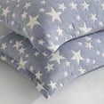 thumbnail image 4 of Ntbay 2 Pack Breathable Cotton Pillow Shams,3 Layer Muslin Decorative Pillow Covers with Envelope Closure, King Size, Blue Stars, 4 of 6
