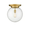 thumbnail image 2 of Innovations Lighting  Beacon - 1 Light 14" Flush Mount Brushed Brass/Seedy, 2 of 5