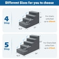 thumbnail image 2 of Pet Stairs Heeyoo, extra ancha, de 5 niveles, para perros pequeños con cama alta, 2 of 6