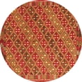 thumbnail image 1 of Ahgly Company Indoor Round Oriental Orange Traditional Area Rugs, 6' Round, 1 of 1
