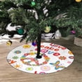 thumbnail image 2 of FMSHPON Flower Power Peace Sign Xmas Christmas Tree Skirt Stand Mat for Holiday Party Decoration Indoor Outdoor 36 inches, 2 of 3