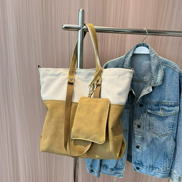 Sac à Main de Magasinage pour Femmes avec Petit Sac à Main Sac Hobo Mode Choc des Couleurs