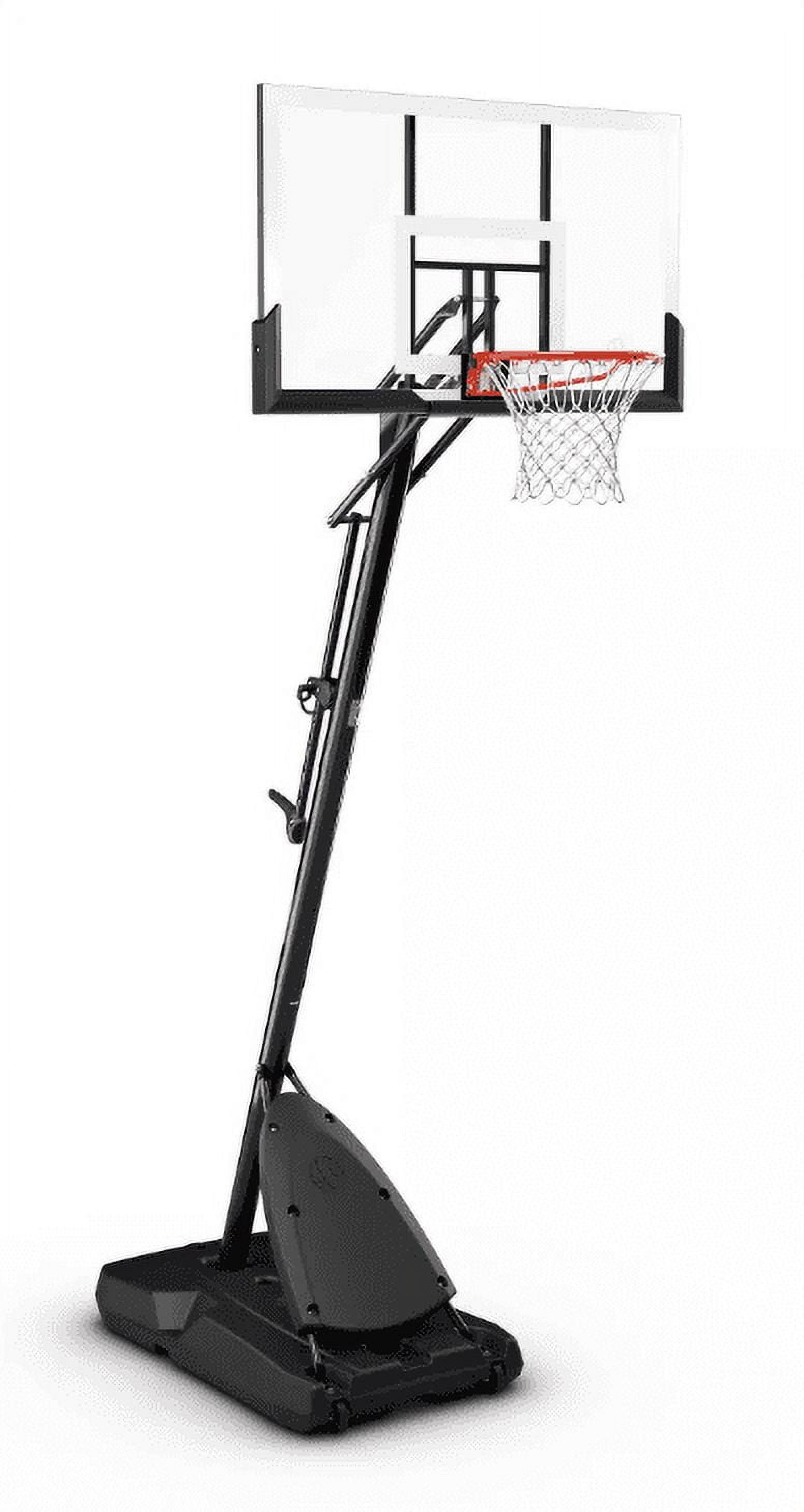 Spalding 7.5ft - 10 ft Adjustable Height 50" Polycarbonate Portable Basketball System