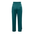 thumbnail image 4 of Arlun Stylish Loose Solid Color High Waist Straight Leg Pants with Pockets Womens Soft Comfortable Elastic Waisted Basic Sports Leisure for Daily Commuter Wear Dark Green XXXL, 4 of 4