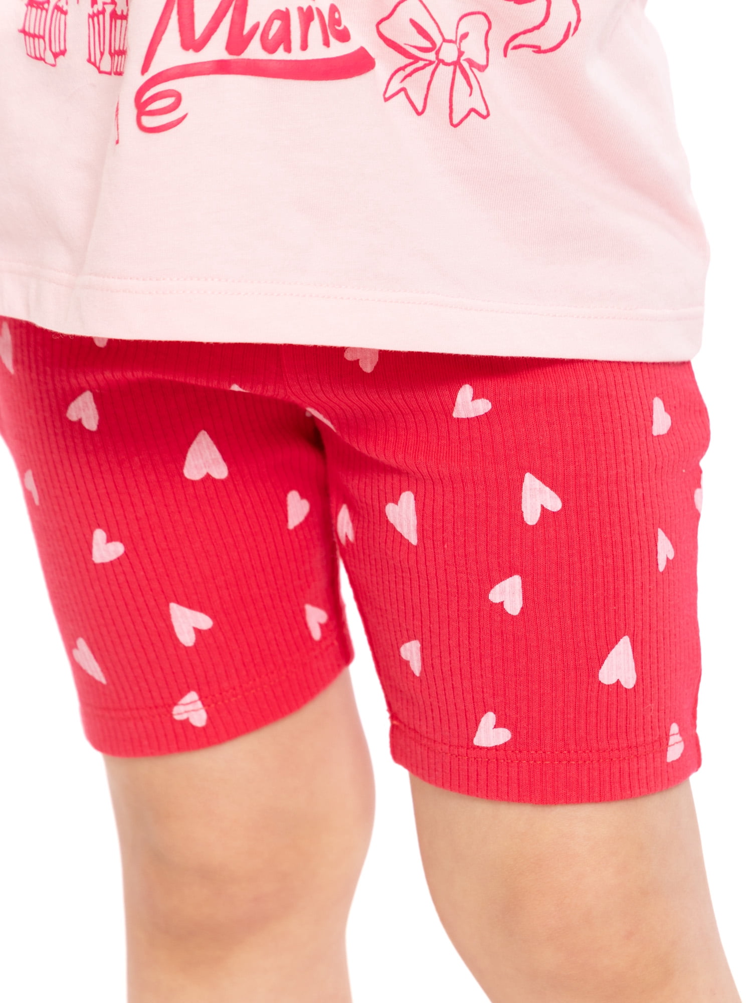 The Aristocats Marie Toddler Girls Graphic Tee and Biker Shorts Set, 2-Piece, Sizes 12M-5T