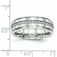 thumbnail image 6 of Chisel Stainless Steel Brushed and Polished with CZ 6.7mm Band - Ring Size 8.0, 6 of 8