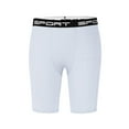 thumbnail image 2 of Shorts for Men Elastic Tight Solid Color Running Base Fitness Training Shorts White S, 2 of 5