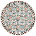 thumbnail image 6 of SAFAVIEH Trace Adrasteia Geometric Hexagons Wool Area Rug, Ivory/Light Blue, 3' x 5', 6 of 7