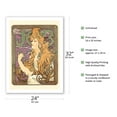 thumbnail image 2 of Job Cigarette Rolling Papers - Vintage France Advertising Poster by Alphonse Mucha c.1900 - Fine Art Matte Paper Print (Unframed) 24x32in, 2 of 4