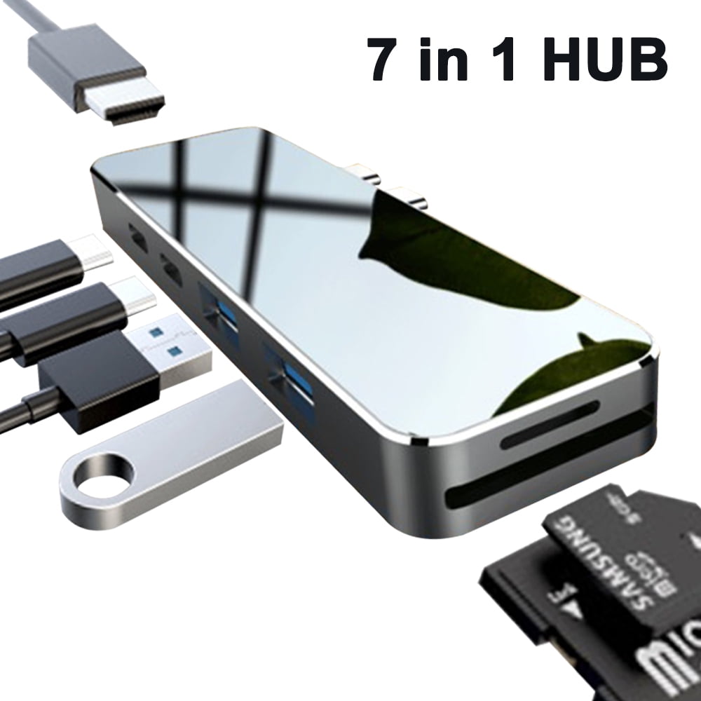 PD 100W RJ45 Ethernet Hub USB C 3.5 Audio Jack 14 en 1 Adaptateur USB C avec HDMI 4K,VGA Lecture Carte SD/Micro SD pour Macbook Pro/air 2020/2019 Port de Données USB-C 3 USB 3.0/2.0