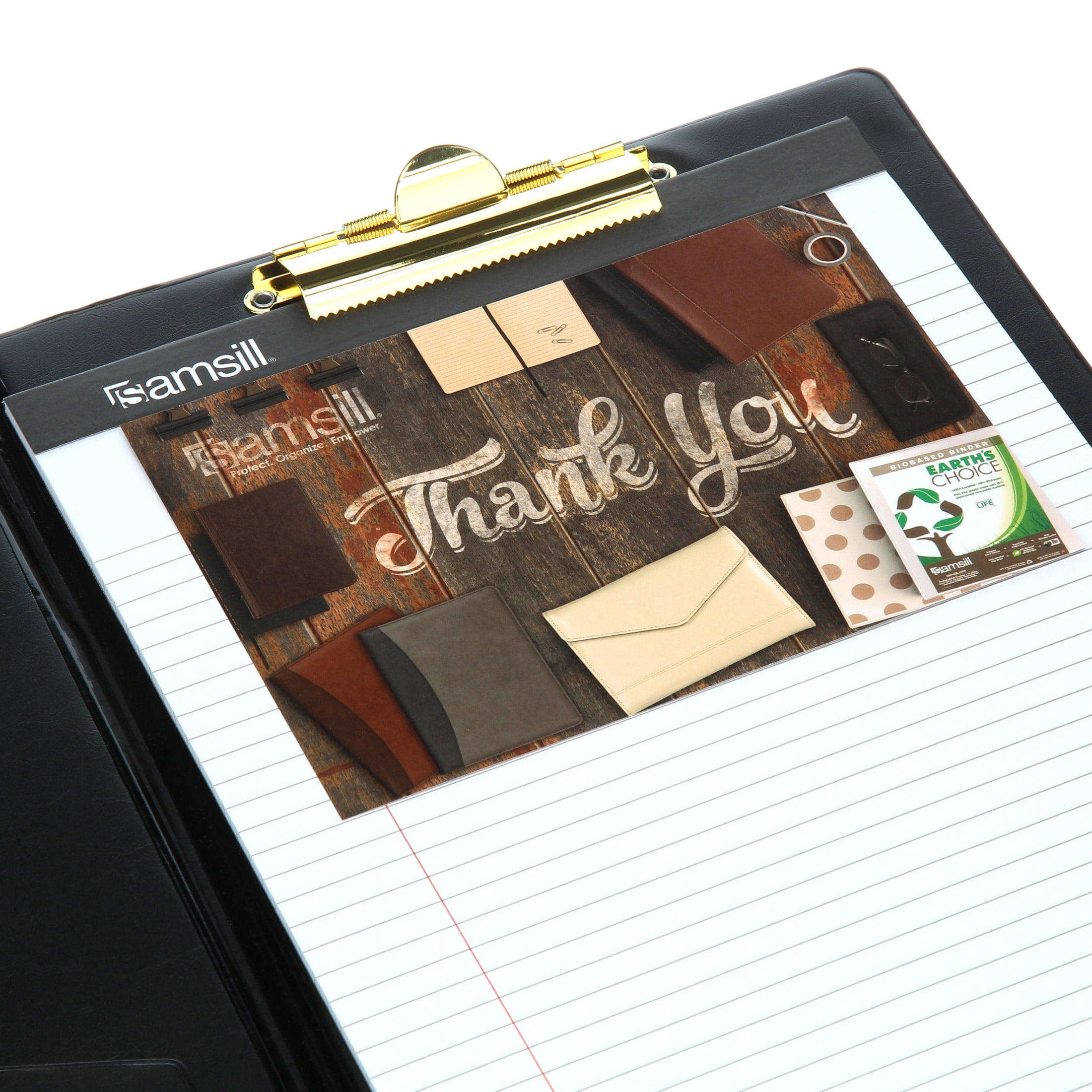 Samsill Clipboard Padfolio, Portfolio, 8.5 x 11 Writing Pad, Black