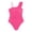 Hot Pink, variant on CHENge Swimsuit for Girls Relaxed Fit Polka Dot Lightweight Rash Guard Toddler Kids Swimwear Athletic Competition Bathing Suit
