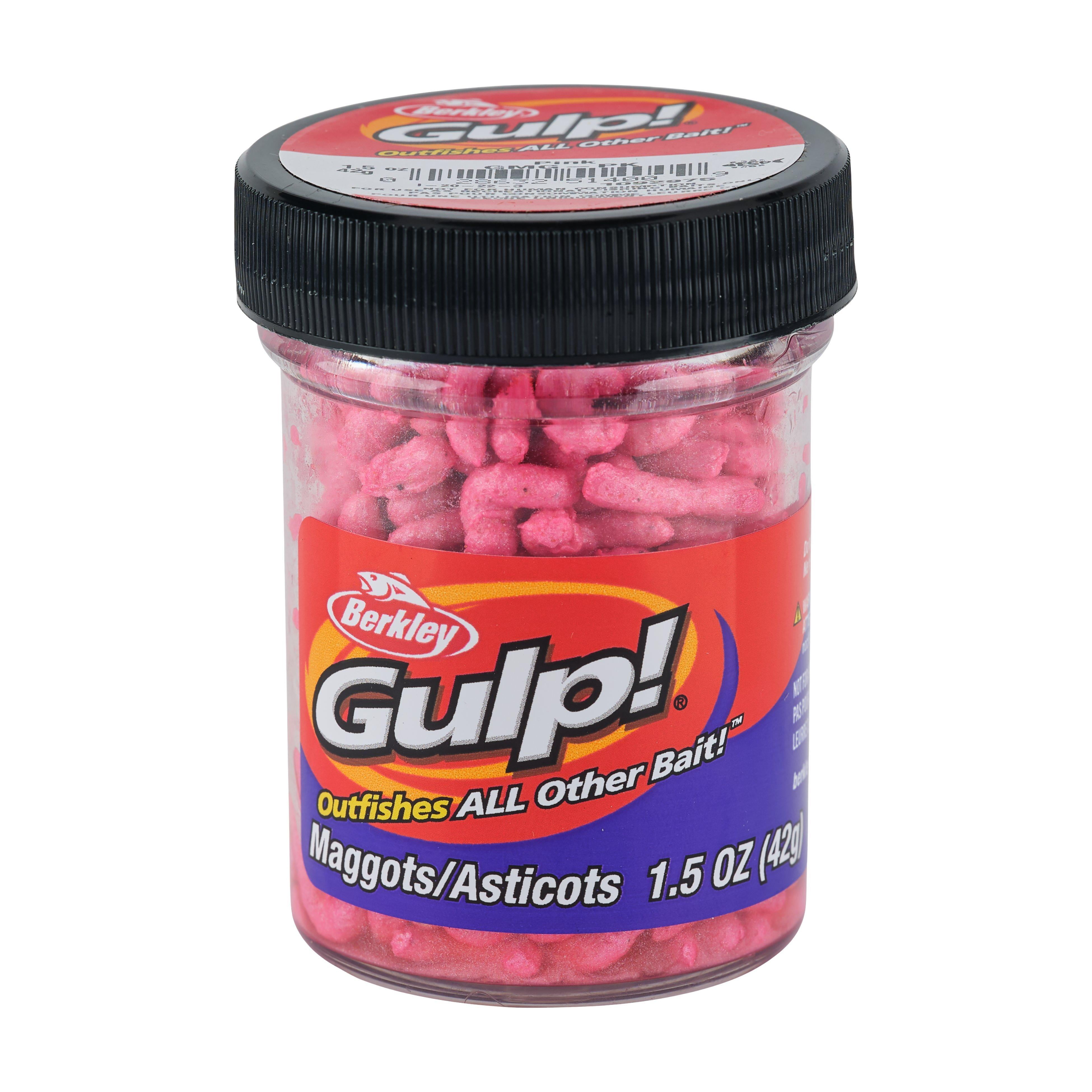 Gulp!, Soft Bait, Maggot Fishing, 1 1/2 oz Pink, Lifelike Texture