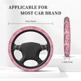 thumbnail image 5 of Goofa Glittering Pink Bathtub Pattern Elastic Stretch Steering Wheel Cover,Universal 15 inch, Microfiber Breathable Ice Silk, Anti-Slip, Odorless, Easy Carry, 5 of 8