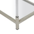 thumbnail image 5 of DecMode 38" x 69" Silver Metal Rectangular 4-Tier Shelving Unit with Clear Glass Top and Acrylic Legs, 1-Piece, 5 of 9