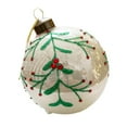 thumbnail image 5 of Handcrafted Glass Christmas Ball Decoration, 8cm Diameter, Festive Holiday Ornament, 5 of 7
