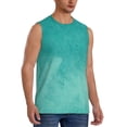 thumbnail image 2 of Fotbe Teal Turquoise1 Men's Camiseta sin Mangas Estampada para Hombres, Playera Casual para Gimnasio, Entrenamiento, Playa-Large, 2 of 7