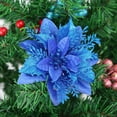 thumbnail image 3 of Adornos navideños, corona de ratán con flores doradas y rosas, flores decorativas, decoración de flores navideñas, suministros para árboles de Navidad DIY, 3 of 6