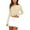 #001-Beige, variant on Summer Top for Womens Stretchy Ribbed Long Sleeve Shirts Casual Boat Neck Double Lined Trendy Summer Clothes,Pink S
