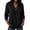 Black, variant on Women's Collared V Neck Long Sleeve Tunic Tops Button Decor Curved Hem Flowy Blouses to Wear with Leggings Fall Clothes, Black, S